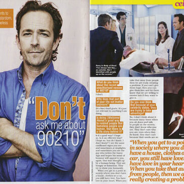 Luke Perry “Don’t ask me about 90210.”  TV Soap